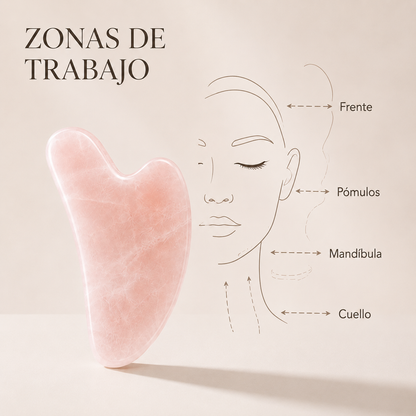 Piedra Gua Sha de Jade Rosa
