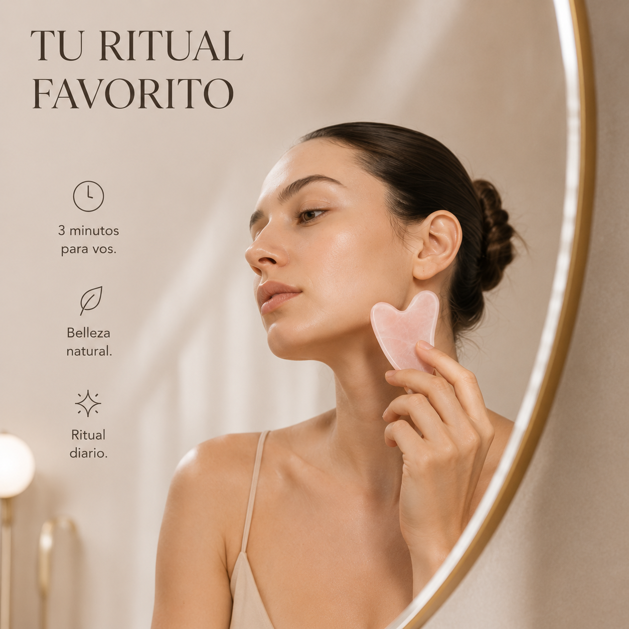 Piedra Gua Sha de Jade Rosa